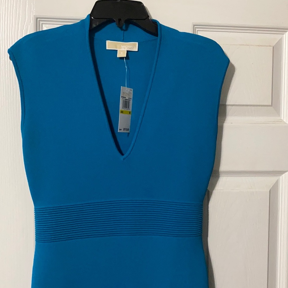 Deep Teal Bodycon style dress with stretch.
